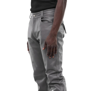 Pantalons en cuir décontractés pour hommes de haute qualité fabriqués en usine au Pakistan, design de logo personnalisé, imperméables, respirants, couleur unie - Product Image 3