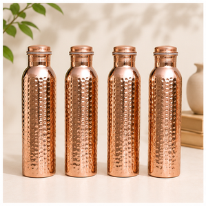 Botella de Agua de Cobre Puro con Diseño Martillado para Beneficios Ayurvédicos para la Salud, a Prueba de Fugas y Ecológica, Vaso Sostenible - Product Image 5
