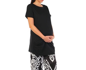 Wholesale Best Selling Plain Maternity T Shirts For Women's Nursing Pregnancy Clothing Mother Breastfeeding Tee Shirt Breathable - Product Image 4