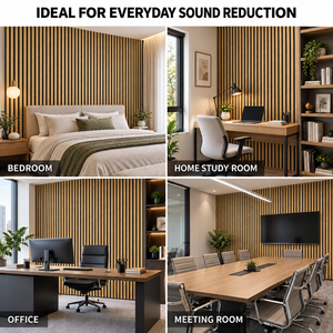 Panneau mural acoustique en MDF avec placage en bois de chêne et feutre insonorisant haute densité pour la décoration intérieure, panneau mural en bois - Product Image 6