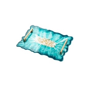 Affordable Price <b>Epoxy</b> Resin Serving Tray for Hotel Restaurant Coffee Tea <b>Table</b> Top Serving Tray Home Garden <b>Table</b> Storage Tray - Product Image 4