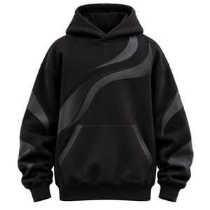 Men's Hooded Sweatshirt Regular Fit Solid Color Pocket Casual Autumn Knitted Fleece <b>Raglan</b> Sleeve 100% Cotton Quick Dry - Product Image 1