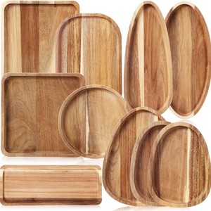 Platos de Servir de Madera de Acacia Hechos a Mano al por Mayor |   Moradabad, India - Product Image 3