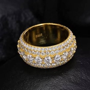 Custom Design New Heavy <b>Iced</b> Out Hip Hop Bling Rapper Diamond <b>Ring</b> Trendy Moissanite Diamond Wedding <b>Ring</b> for Men - Product Image 2