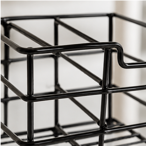 Minimalist Metal Storage Rack Rectangular Single Tier Standing Type for <b>Makeup</b> Brushes and Bottles Bathroom Use Durable Design - Product Image 3