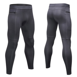 Leggings de compression pour hommes de haute qualité, fabrication en gros, extensibles dans 4 directions, séchage rapide, pantalons de sport stretch compressifs - Product Image 1