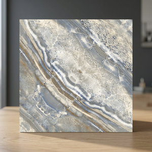 Azulejos de porcelana digitalizada esmaltada Vistaar Grey de 600x600 mm con acabado rústico de mármol para los mercados globales de azulejos, diseño Bookmatch. - Product Image 2