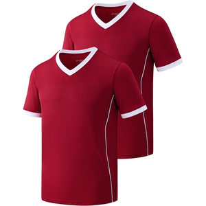 เสื้อฟุตบอลคอวีสีเขียวแบบยูนิเซ็กซ์สั่งทำพิเศษ แขนสั้น ระบายเหงื่อได้ดี ผลิตจากโพลีเอสเตอร์ 100% ระบายอากาศได้ดี เสื้อผ้ากีฬาสำหรับผู้ใหญ่ ทรงปกติ - Product Image 4