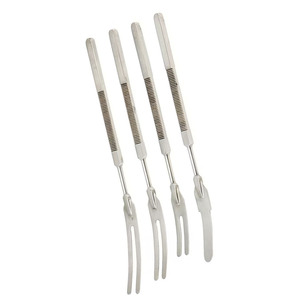 Retracteur orbital malléable de grande taille avec lame à pointes de 2 mm x 4 mm x 42 mm, longueur 162 mm, pour retrait de couvercle - Product Image 4