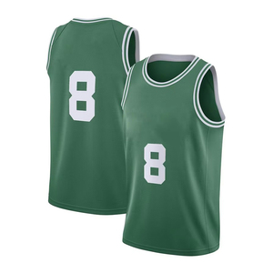 Maillot de basket vert sérigraphié, débardeur en maille respirante, unisexe, adulte, coupe classique, toutes saisons - Product Image 1