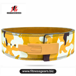 JUST FITNESS GEARS JFG-LLB-2154 Verstellbarer 4 Zoll breiter Gewichthebergürtel aus Rindsleder für den Fitnessbereich, universelle Passform für 1-15 Pfund Belastung - Product Image 3