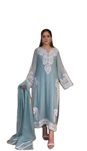 Traditional Ethnic Stitched Pure Soft Nylon Organza <b>Silk</b> Embroidery RN Loose Fit Party <b>Kurta</b>/Kurti Women Winter Summer - Product Image 3