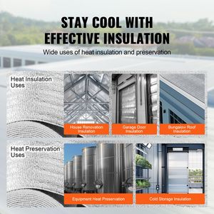 Rotolo Isolante per Tetti 3.2mm in Schiuma EPE con Foglio di Alluminio su Entrambi i Lati 48x10ft Barriera Riflettente per Riduzione del Calore - Product Image 6