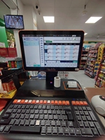 Caja Registradora para Supermercados, Sistema POS de Pantalla Dual de 15.6 Pulgadas, Terminal POS Android Windows, Punto de Venta con Pantalla Táctil