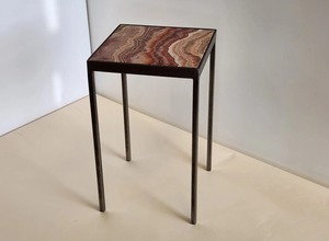 Mesa de Centro Moderna con Tapa de Mármol y Estructura Metálica, Mueble Minimalista para Sala de Estar, Pieza Decorativa para el Hogar - Product Image 5