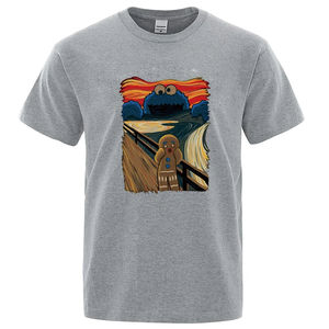 Camiseta de verano de alta calidad para hombre, 100% algodón, manga corta, estampada, informal, holgada, con cuello redondo, camiseta para hombre - Product Image 4