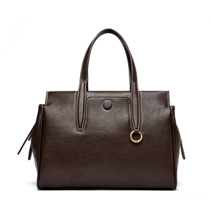 Wholesale Custom Large Capacity Vintage PU Leather Fashion Tote Bag Women's Zipper Multi Way Cross-Body <b>Strap</b> <b>Handbag</b> Work Daily - Product Image 1