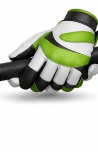 Gants de frappe de baseball de qualité professionnelle en cuir vert avec protection rembourrée de la paume pour l'entraînement, pour droitiers - Product Image 1