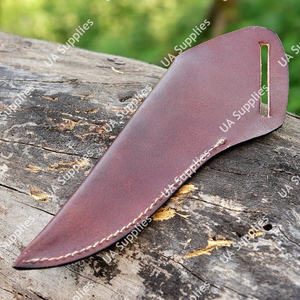 Funda de Cuero Genuino Cosida a Mano de Alta Calidad para Cuchillo, con Presilla para Cinturón, para Caza y EDC, Personalizable, Bajo MOQ, Directo de Fábrica OEM - Product Image 6