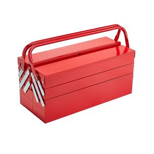 Cassetta Portautensili in Metallo Personalizzabile da 18 Pollici con 3 Livelli e 5 Cassetti Pieghevole in Acciaio Verniciato a Polvere Bloccabile Portatile - Product Image 1