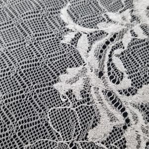 Cinta Elástica de Encaje Floral Vintage de 24 cm, Encaje Elástico de Nailon y Spandex para Lencería, Vestidos y Prendas de Vestir - Product Image 6