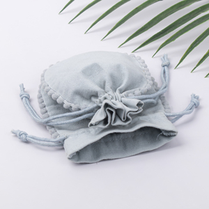 Reusable Recyclable Cotton <b>Drawstring</b> Storage Pouch Bag with Custom Logo Print for Jewelry Gift & Craft Bags - Product Image 3