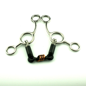 Bocados para Caballos de Acero Inoxidable de Alta Calidad, Enrollados en Alambre de Cobre, con Boquilla de Hierro Dulce de Tres Piezas - Product Image 2