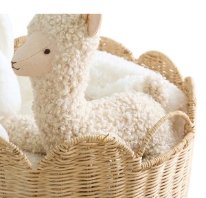 Cesta de Almacenamiento de Mimbre con Borde Festoneado, Cesto Organizador de Juguetes Tejido con Parte Superior Abierta, Cesto de Ropa de Mimbre para Guardería Infantil - Product Image 2