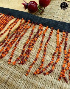Flecos Decorativos con Cuentas Rojas y Naranjas, Trenzados, BF791, 4 Pulgadas de Largo, Adornos con Cuentas, Compre Directamente del Proveedor - Product Image 1