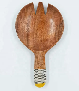 Hiện đại khắc gỗ bạch dương thìa và dĩa brunswick Thiết kế thân thiện với môi thực phẩm an toàn Flatware thiết lập để phục vụ nấu ăn và quà tặng - Product Image 4