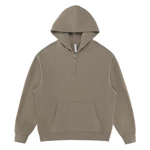 Custom Mens Quarter <b>Zip</b> <b>Hooded</b> Sweatshirts Manufacturer Wholesale Supplier Private Label Apparel For US UK Europe Fashion Retail - Product Image 3
