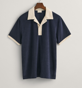 Camisa Polo para Hombre 100% Algodón Terry con Botones Frontales, Colores en Contraste, Transpirable, Patrón Bordado, Suministro ODM - Product Image 5