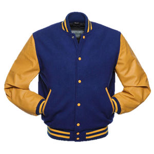 Blousons universitaires pas chers en cuir et laine de haute qualité pour hommes, vêtements de baseball d'extérieur, fournisseur OEM en gros à faible MOQ - Product Image 1