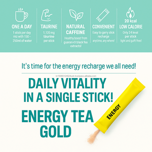 Taurine Guarana Carnitine Energy Stick Boisson Supplément en poudre OEM Corée Sachet individuel pour la concentration et l'endurance - Product Image 3