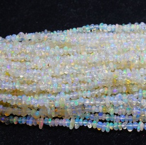 White Opal Uncut Beads Uneven Shape Opal <b>Drilled</b> Beads 3-4mm Size Natural Ethiopian Opal Beads 16" inches long For <b>Jewelry</b> - Product Image 1