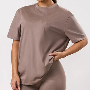 Wholesale Women Oversized Polyester Summer T-Shirt Drop Shoulder Design Premium Factory Price Print <b>Patchwork</b> Diamonds - Product Image 4