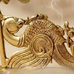 Porte-encens Dragon en Laiton Plaqué Or Fait Main de Qualité Supérieure, Sculpture Animale, Décoration d'Intérieur, Artisanat de Coulage - Product Image 6