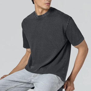 Camiseta de Hombre Más Vendida, Transpirable, con Lavado Ácido, de Secado Rápido, Estilo Urbano y para Uso Diario, Tela de Algodón Suave - Product Image 2