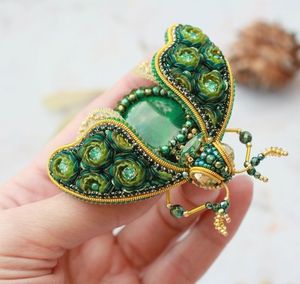 MD HANDICRAFTS Handcrafted Embroidery Beaded Brooch Premium Quality Beads Pearls for Wedding/Engagement Unisex 16-20y - Product Image 1