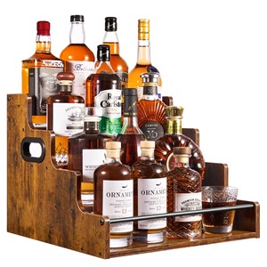 Porte-bouteilles en bois d'acacia pour 8 bouteilles, style rustique, vente en gros en Inde - Product Image 1