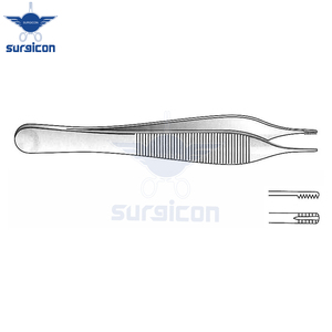 Pinzas Adson-Brown para Tejidos y Agarre, 12 cm / 4-3/4 Pulgadas, con 7x7 Dientes, Instrumento Quirúrgico de Acero Inoxidable para Sujetar Tejidos - Product Image 5