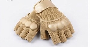 Golden Half Finger Breathable Workout Gloves Adjustable Wrist Strap for <b>Weight</b> <b>Lifting</b> All Seasons PU Material Comfortable Fit - Product Image 3