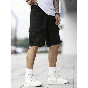 Shorts utilitaires décontractés pour hommes, style quotidien, vêtements d'extérieur, shorts cargo multi-poches, vêtements décontractés pour hommes, style outdoor relaxé - Product Image 2
