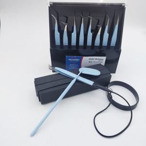 Soporte de extensión de pestañas acrílico pinzas de pestañas de acero inoxidable sostenible - Product Image 6