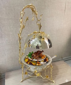 Luxury Round Chafing Dish <b>Buffet</b> Set Food <b>Warmer</b> for Hotel Catering And Events at Best Price - Product Image 1