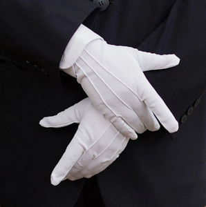 Guantes Formales Blancos para Hombre – Elegantes Guantes para Traje de Gala, Desfile, Guardia e Inspección - Product Image 2