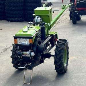 Multi Function 2 Wheel <b>Walking</b> Tractor Diesel Farm Tiller <b>Machine</b> with Rotary Cultivator Plough Seeder and Trailer - Product Image 1