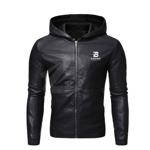 Chaqueta de cuero de alta calidad para hombre, chaqueta con capucha a la moda, ropa de abrigo informal de primavera, tallas M-3XL - Product Image 1