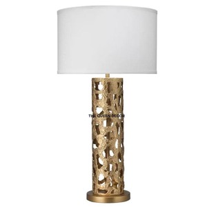 Fancy Design for Family Gatherings Home <b>Lighting</b> Use Handcrafted Farmhouse <b>Table</b> Lamp with Gold Antique Finish - Product Image 4