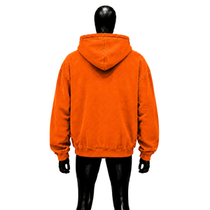 Sweat à capuche CHRISTIAN FASHION ORANGE JESUS FAITH avec imprimé religieux, poche avant, décontracté, en coton tricoté, coupe oversize, hiver, brodé - Product Image 2